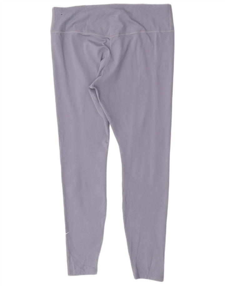 Nike Leggings Femme UK 18 XL Bleu Polyester Sports