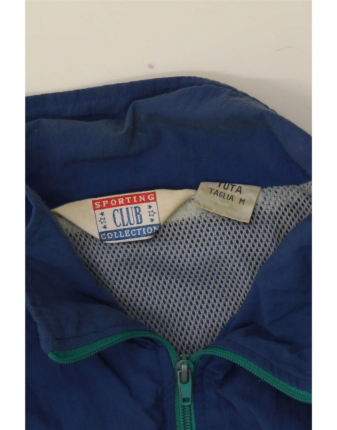Club Veste de Survêtement Coupe Ample Homme Bleu Moyen Colourblock
