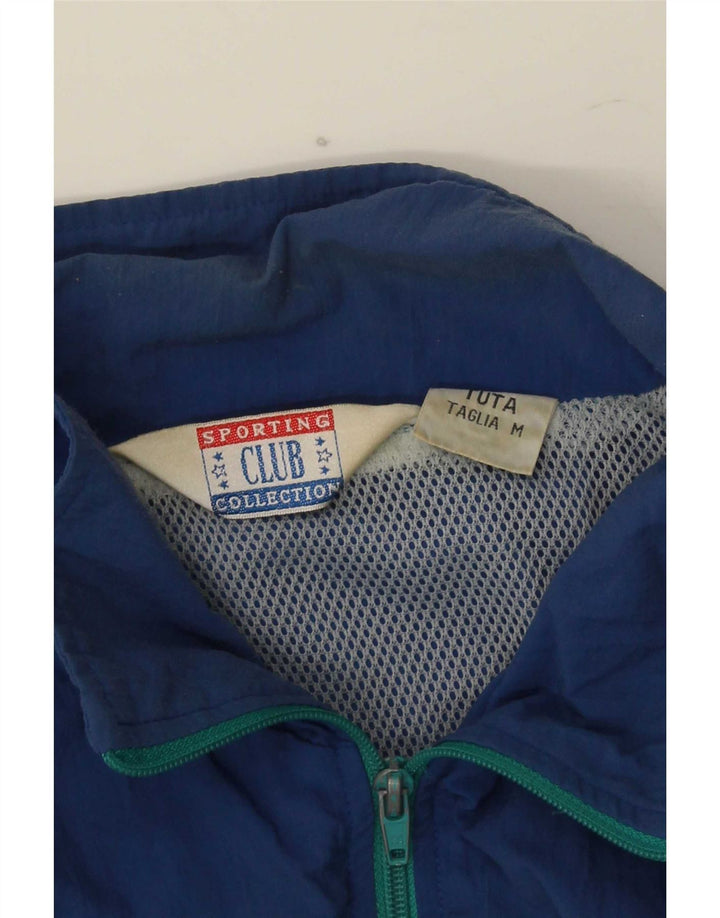 Club Veste de Survêtement Coupe Ample Homme Bleu Moyen Colourblock