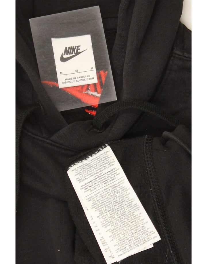 Nike Pull à capuche graphique en coton noir moyen pour homme