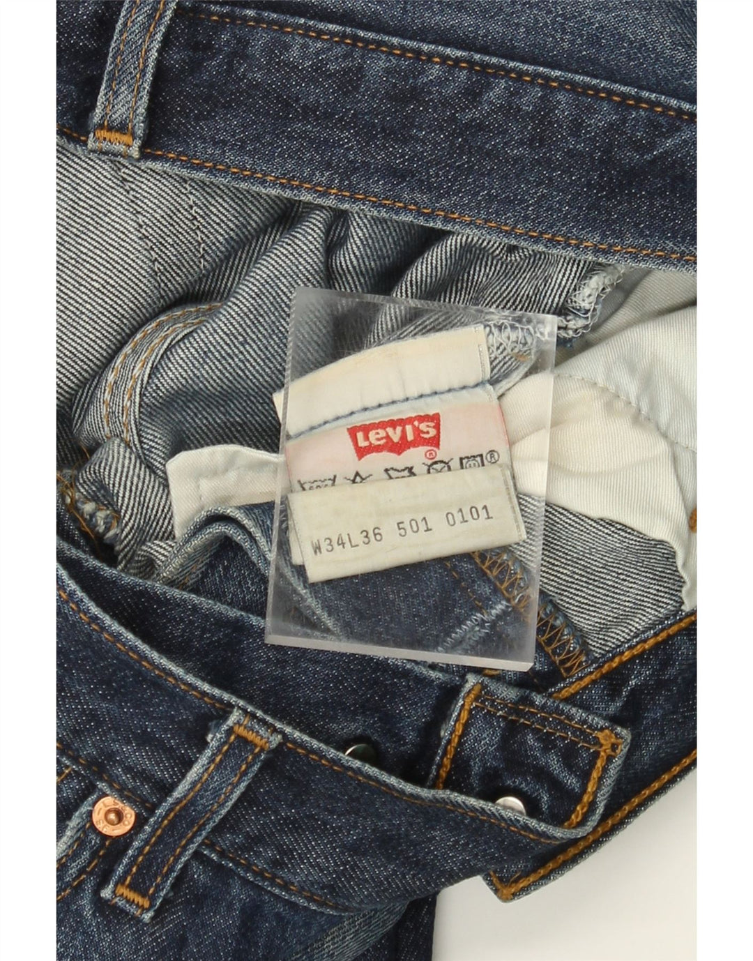 LEVI'S Jean Droit 501 Homme W34 L28 Bleu Coton