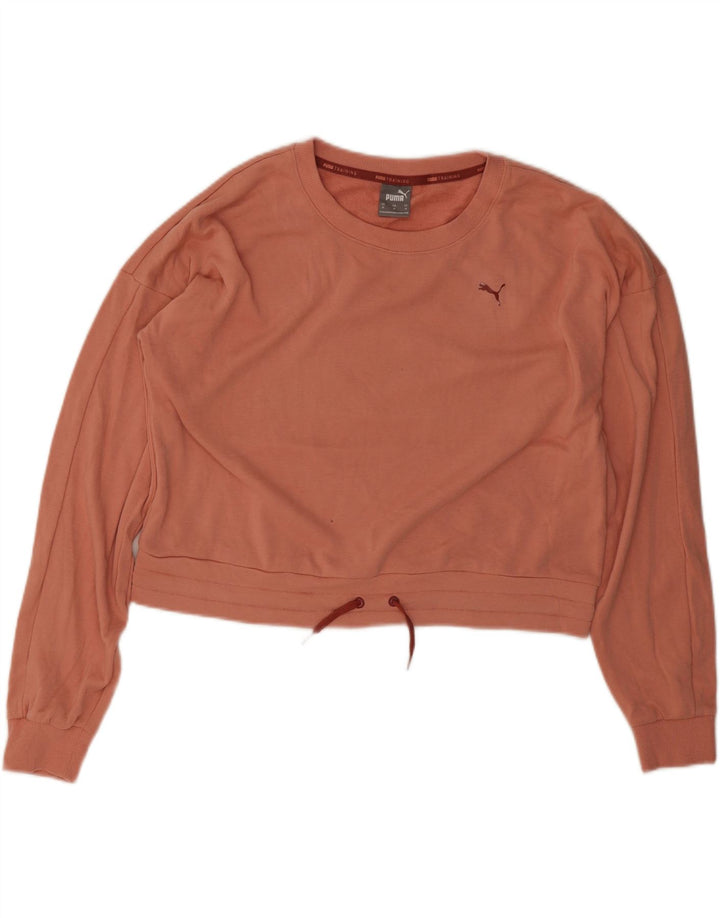 Puma Sweat-shirt court surdimensionné pour femme UK 14 Orange moyen Polyester
