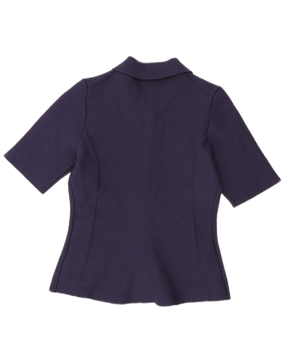 Chemisier à manches courtes pour femme ZARA UK 12 bleu marine moyen en polyester