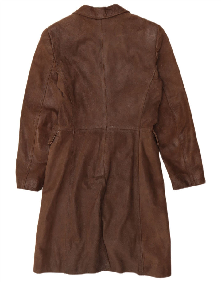 Kookai Manteau en cuir pour femme EU 38 Cuir marron moyen