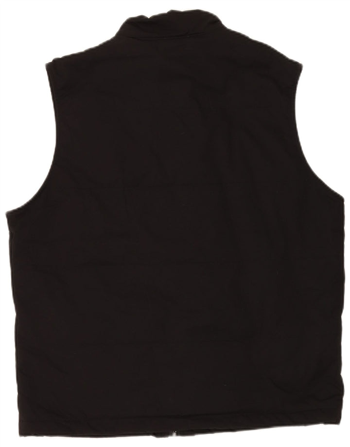 ZARA Mens Gilet UK 40 Large Black Polyester