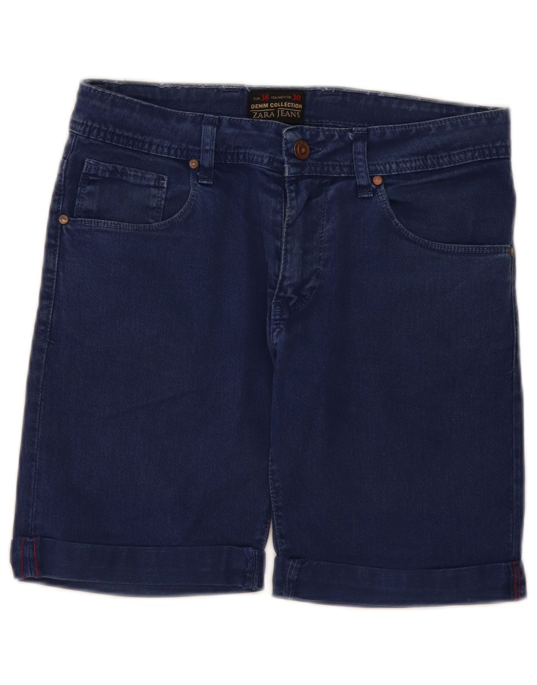 Zara Short en jean pour homme EU 38 Small W30 Bleu marine