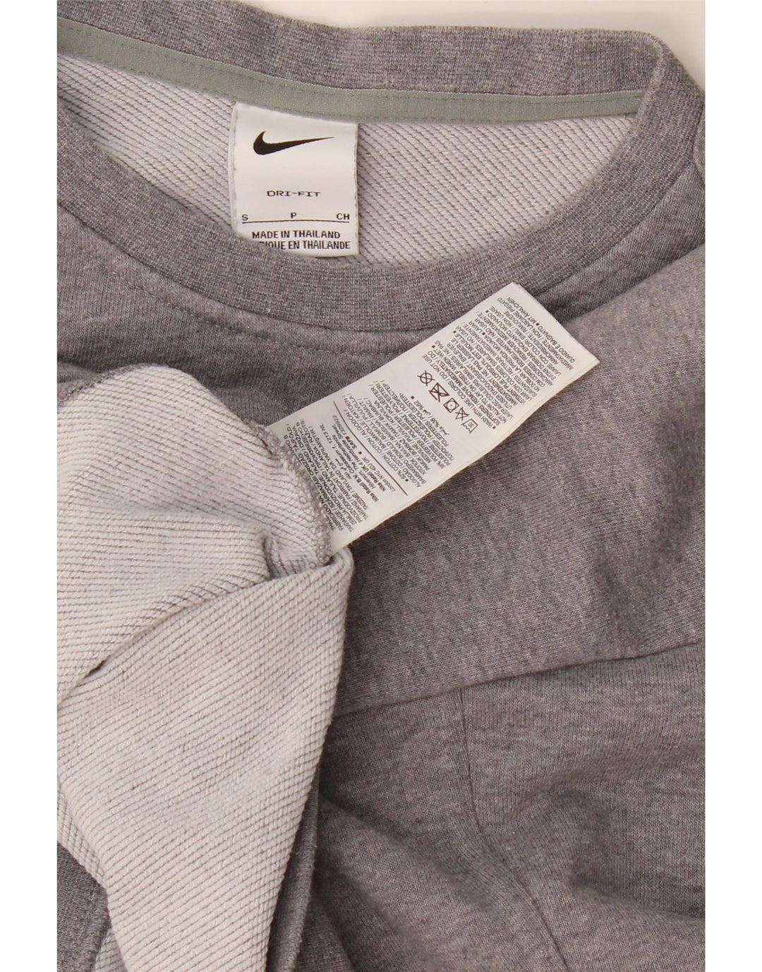 Nike Femme Crop Graphic Sweat-shirt surdimensionné UK 10 Petit Gris