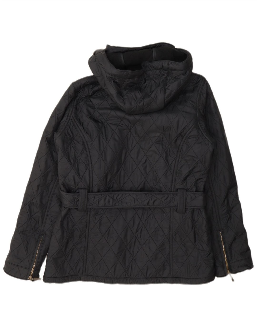 Barbour Veste matelassée à capuche pour femme UK 12 Gris moyen Polyamide