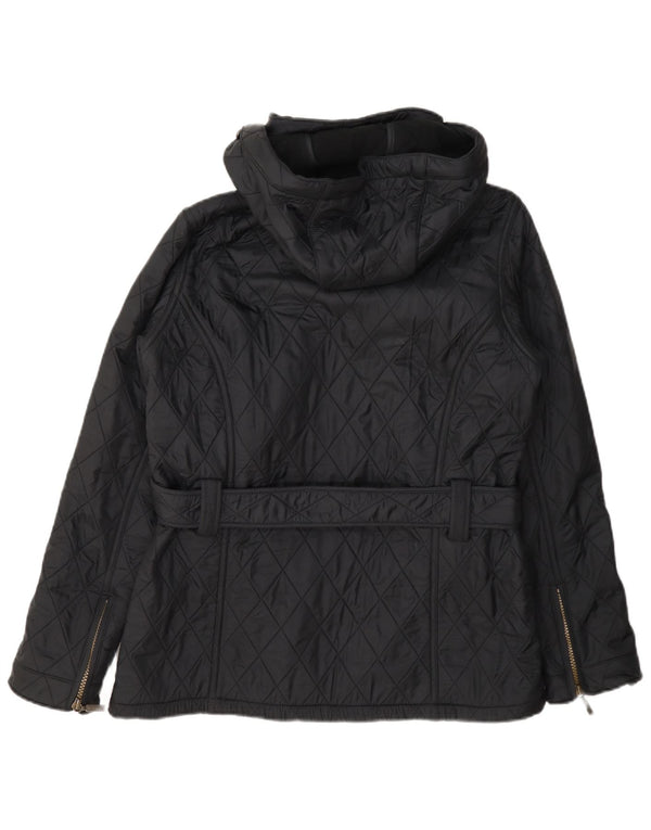 Barbour Veste matelassée à capuche pour femme UK 12 Gris moyen Polyamide