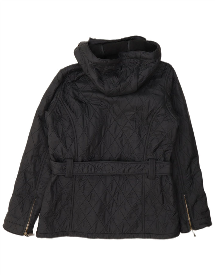 Barbour Veste matelassée à capuche pour femme UK 12 Gris moyen Polyamide