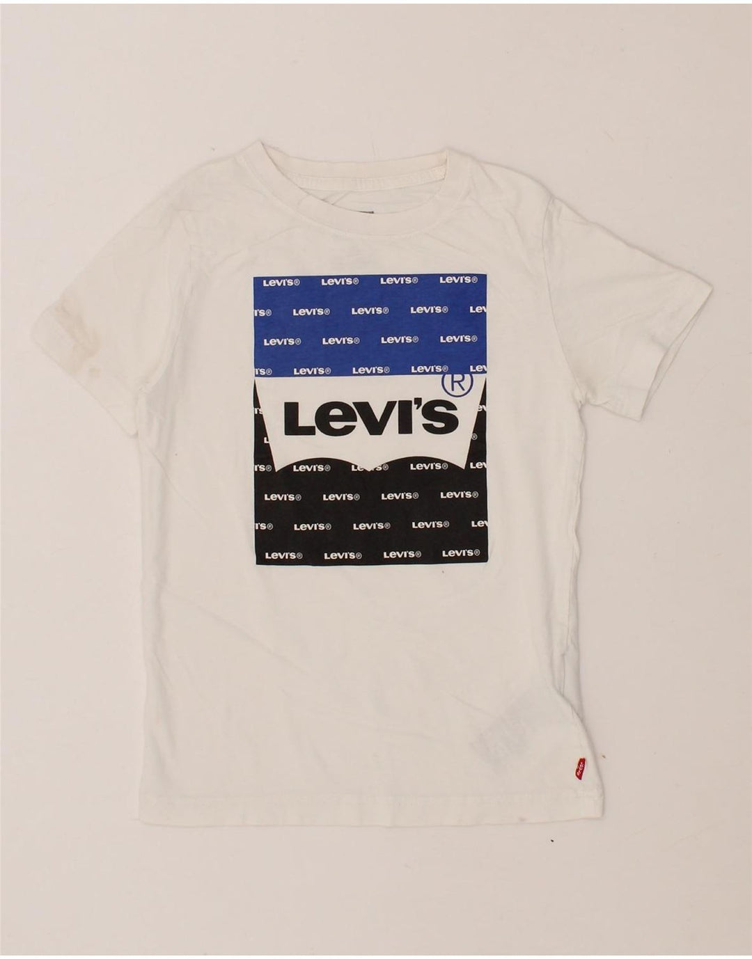 LEVI'S Boys Graphic T-Shirt Top 9-10 Years White Cotton Vintage Levi's and Second-Hand Levi's from Messina Hembry 
