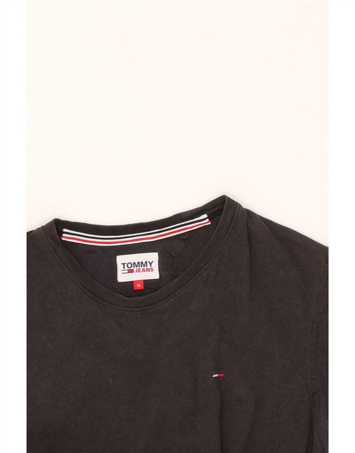TOMMY HILFIGER Mens T-Shirt Top Medium Black Cotton Vintage Tommy Hilfiger and Second-Hand Tommy Hilfiger from Messina Hembry 