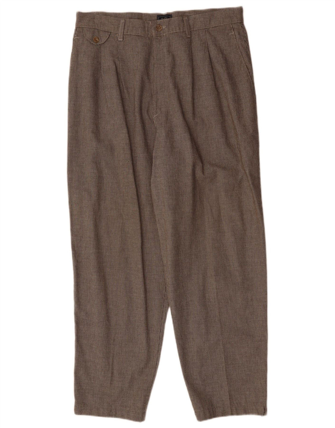 LEE Pantalon chino à chevilles pour femme US 18 2XL W36 L28 Pied-de-poule Marron