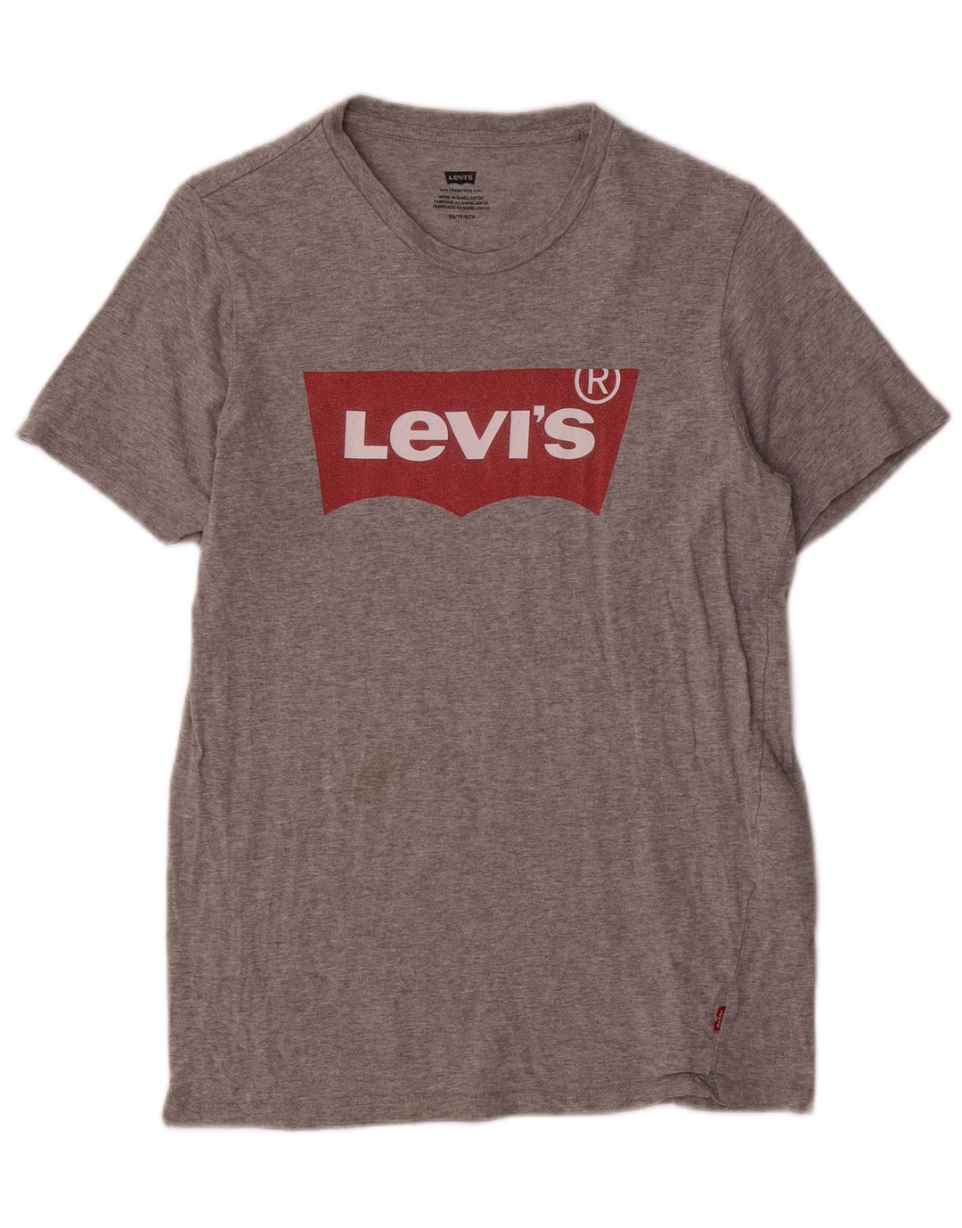 Levi's T-Shirt Graphique Top XS Homme Gris Coton