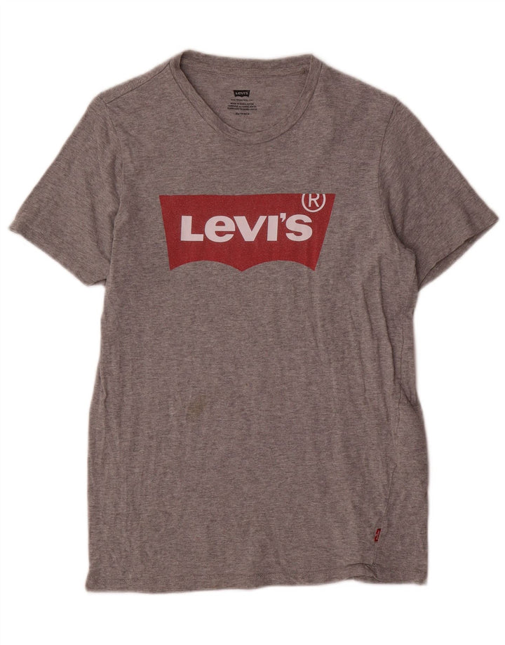 Levi's T-Shirt Graphique Top XS Homme Gris Coton