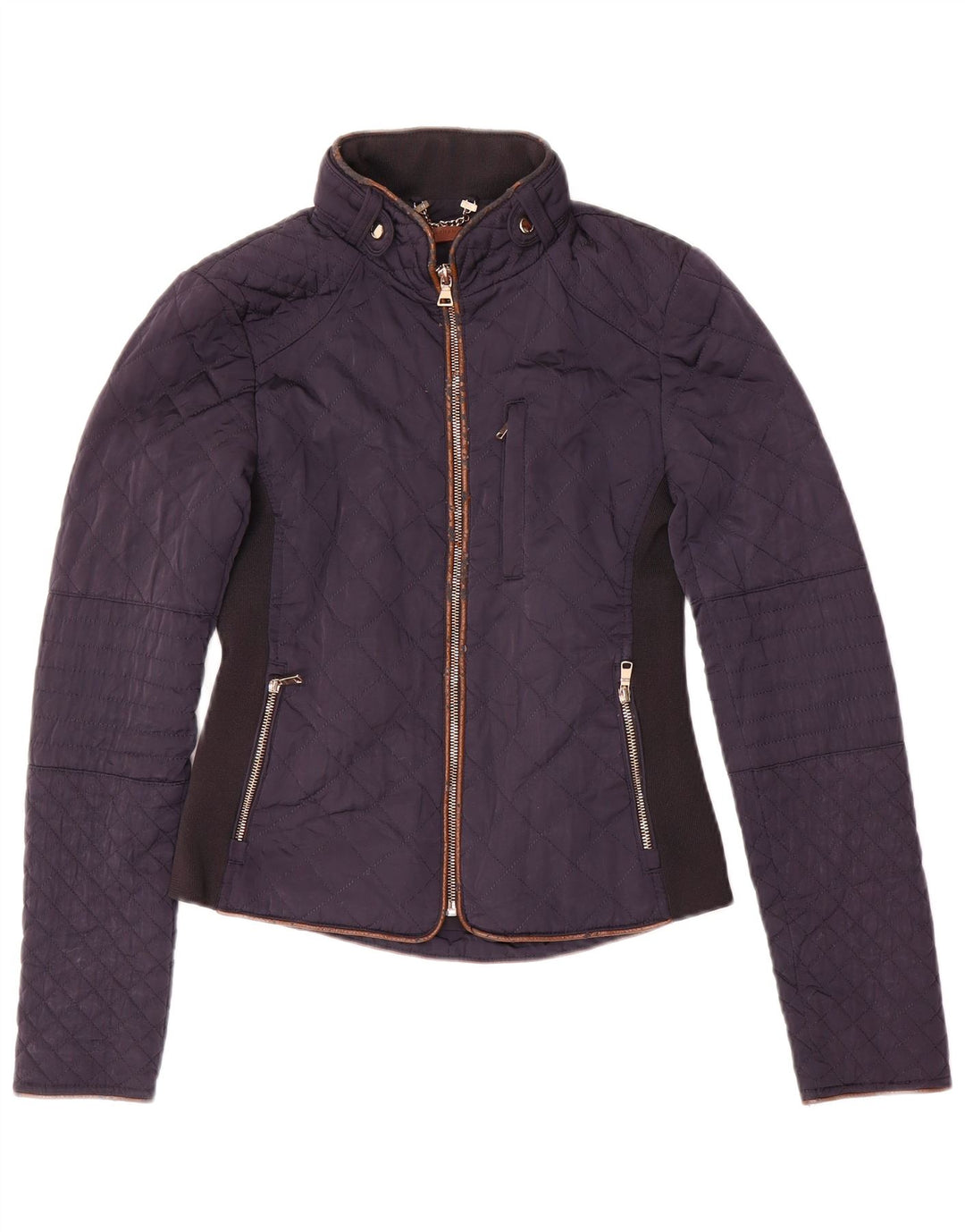 Zara Veste matelassée pour femme UK 6 XS Bleu marine