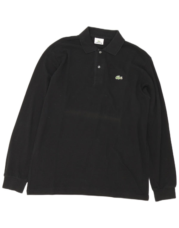 Lacoste Polo à manches longues pour homme Taille 4 Coton noir moyen