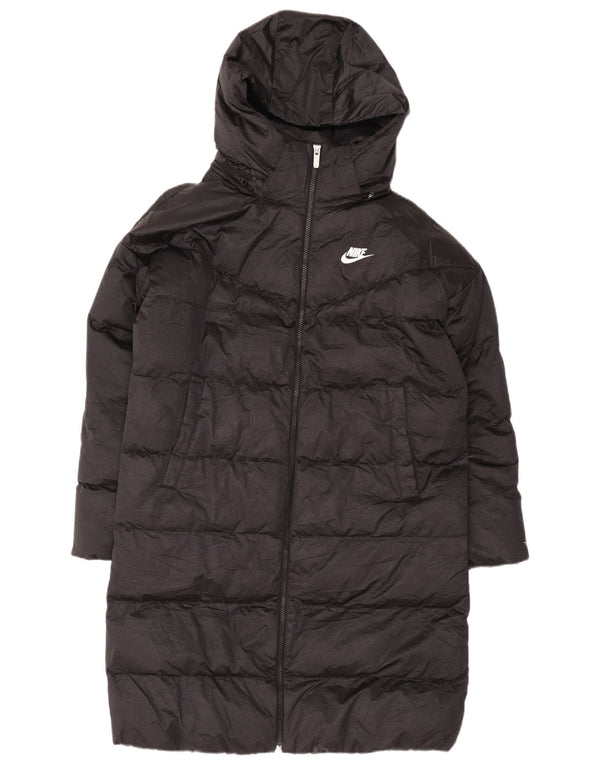Nike Manteau rembourré à capuche Therma-Fit pour homme UK 36 Petit nylon noir