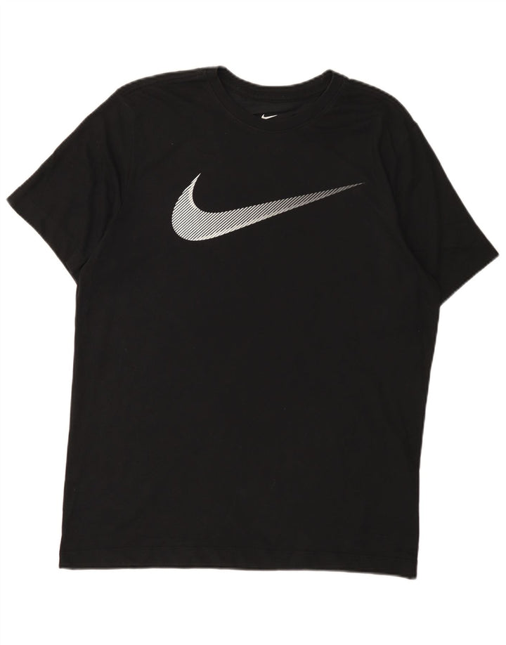 Nike Hommes Dri Fit Graphic T-Shirt Haut Noir Moyen Coton