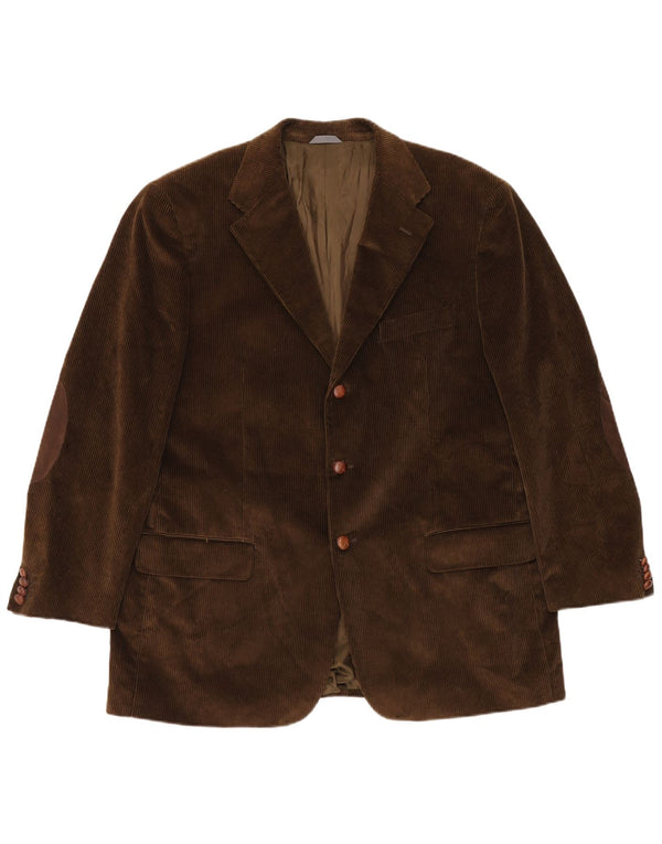 Velluto Duca Visconti Veste blazer en velours côtelé à 3 boutons pour homme UK 42 XL Kaki