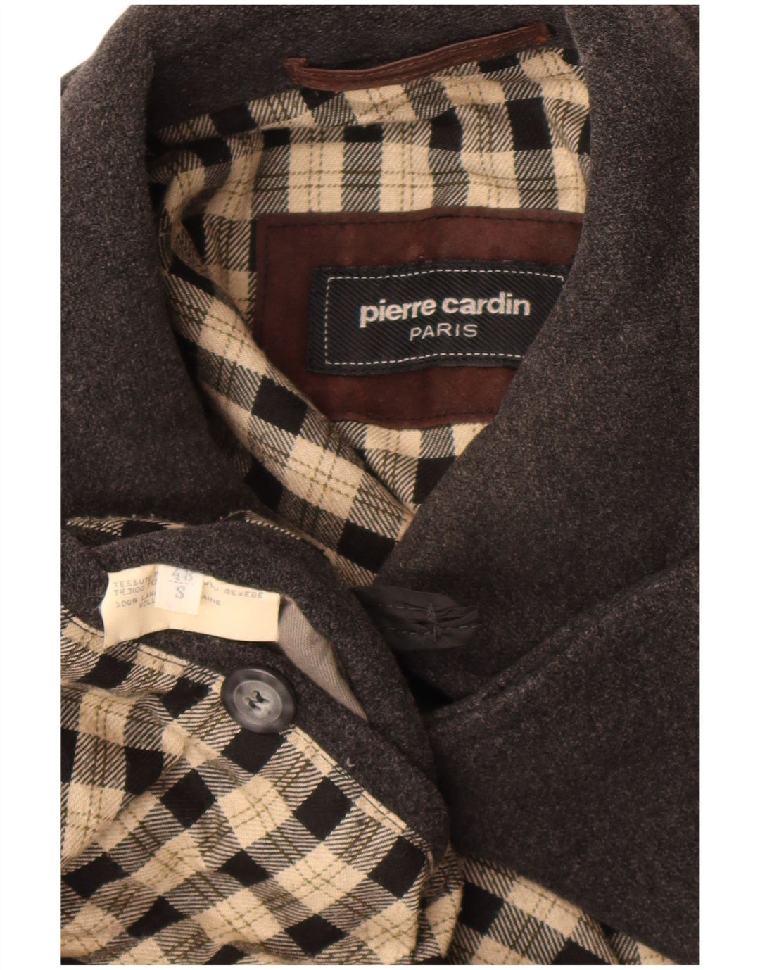 Pierre Cardin Pardessus Homme IT 48 Laine Gris Moyen