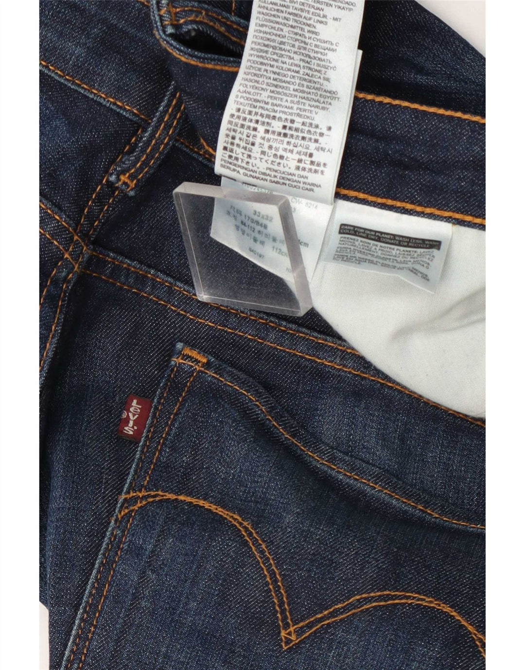 Levi's Jean Bootcut Taille Moyenne Femme W33 L32 Bleu Marine Coton