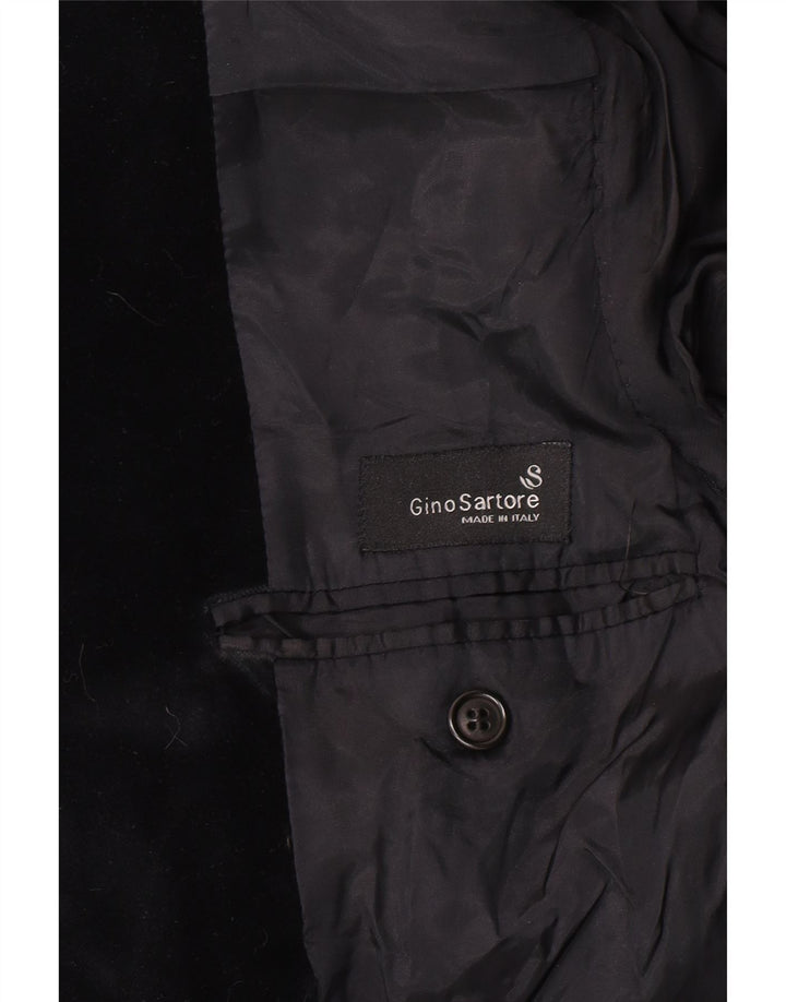 Gino Sartore Veste blazer en velours à 3 boutons pour homme UK 36 Small Noir