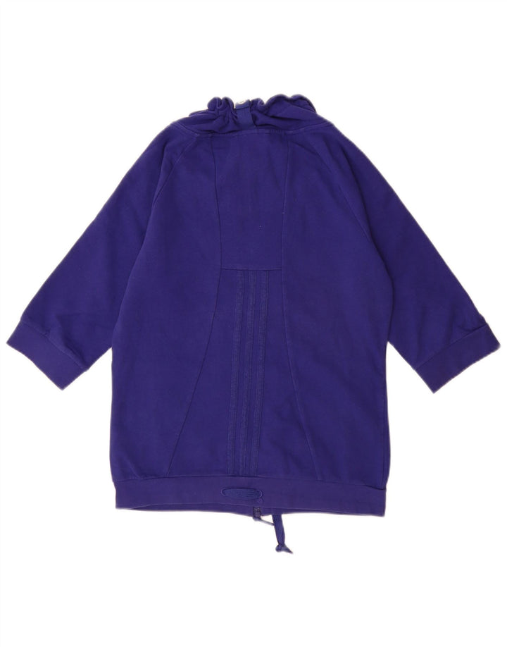 ADIDAS Sweat-shirt à manches 3/4 pour femme UK 10 Petit Bleu Coton