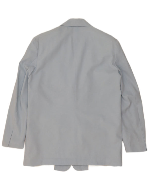 Zara Veste blazer surdimensionnée à 2 boutons pour femme UK 10 Petit Bleu