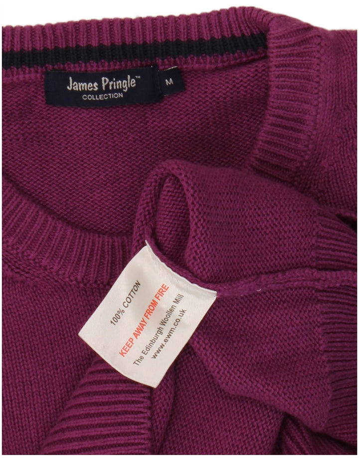JAMES PRINGLE Pull Col Rond Homme Violet Moyen Coton