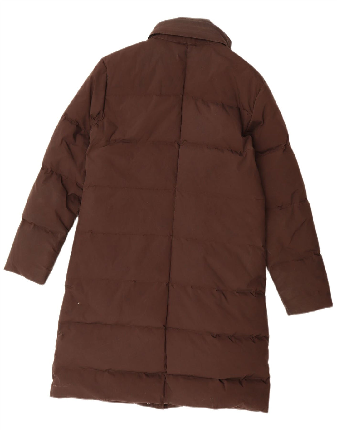 Aspesi Manteau rembourré à capuche pour femme UK 14 Nylon marron moyen