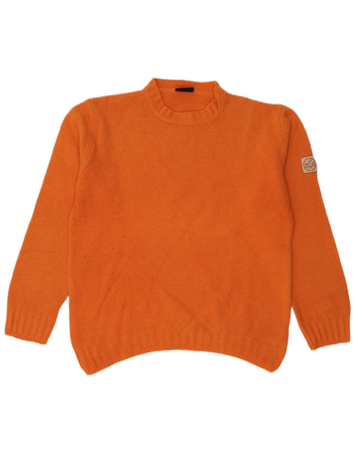 Murphy & Nye Pull à col rond pour homme XL en laine orange