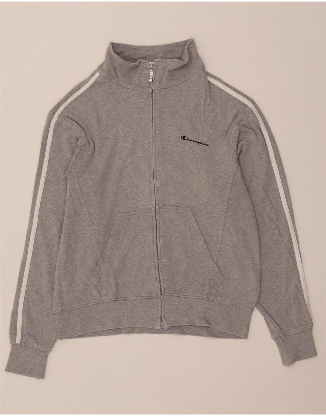 Champion Veste de survêtement surdimensionnée pour femme UK 10 Petit Gris Moucheté