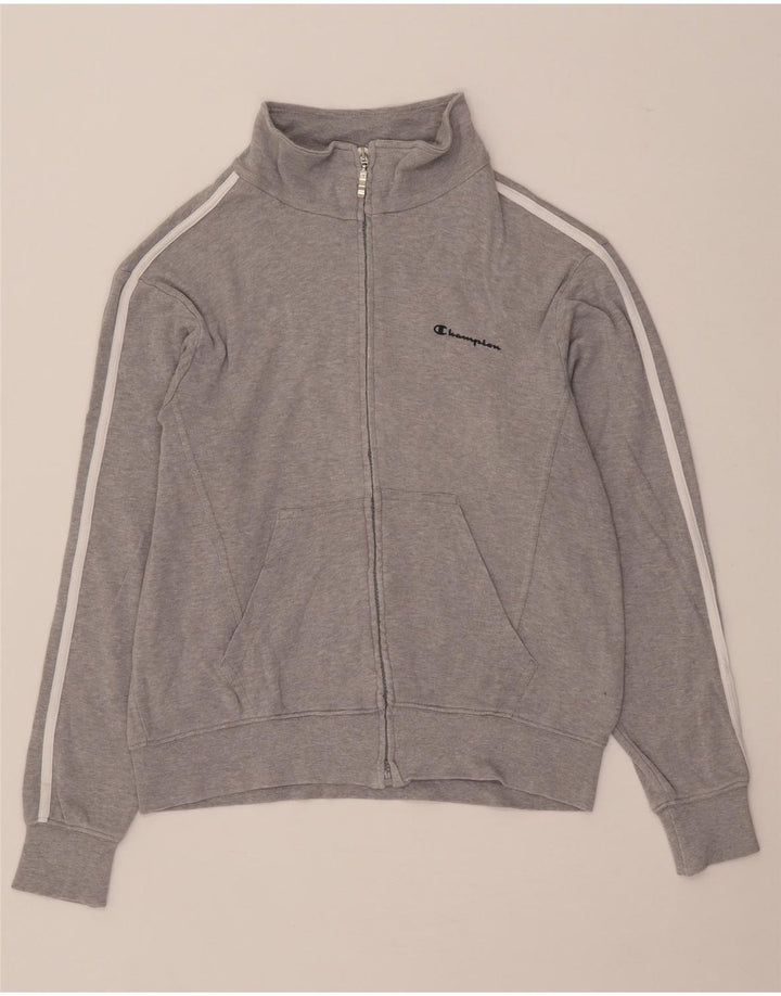 Champion Veste de survêtement surdimensionnée pour femme UK 10 Petit Gris Moucheté