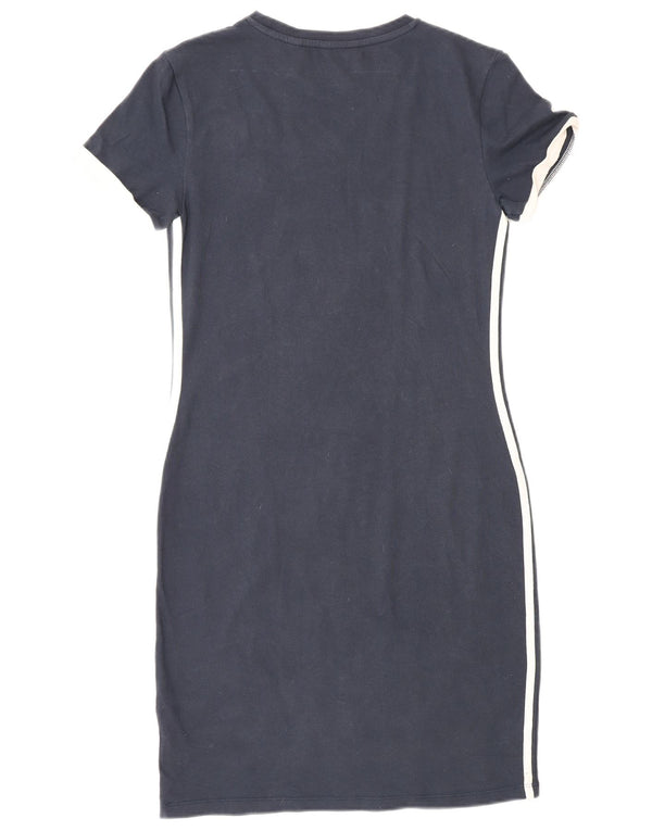 Jack Wills Robe T-Shirt Femme UK 10 Petit Coton Bleu Marine