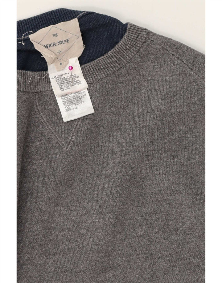 White Stuff Pull Ras du Cou Homme Gris Moyen Coton