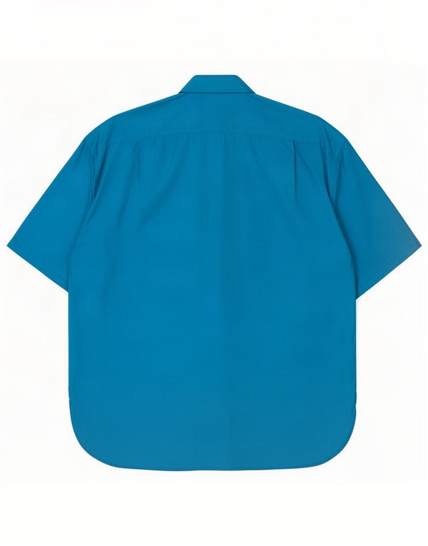 vintage Femme Chemise à manches courtes Blouse UK 18 XL Bleu