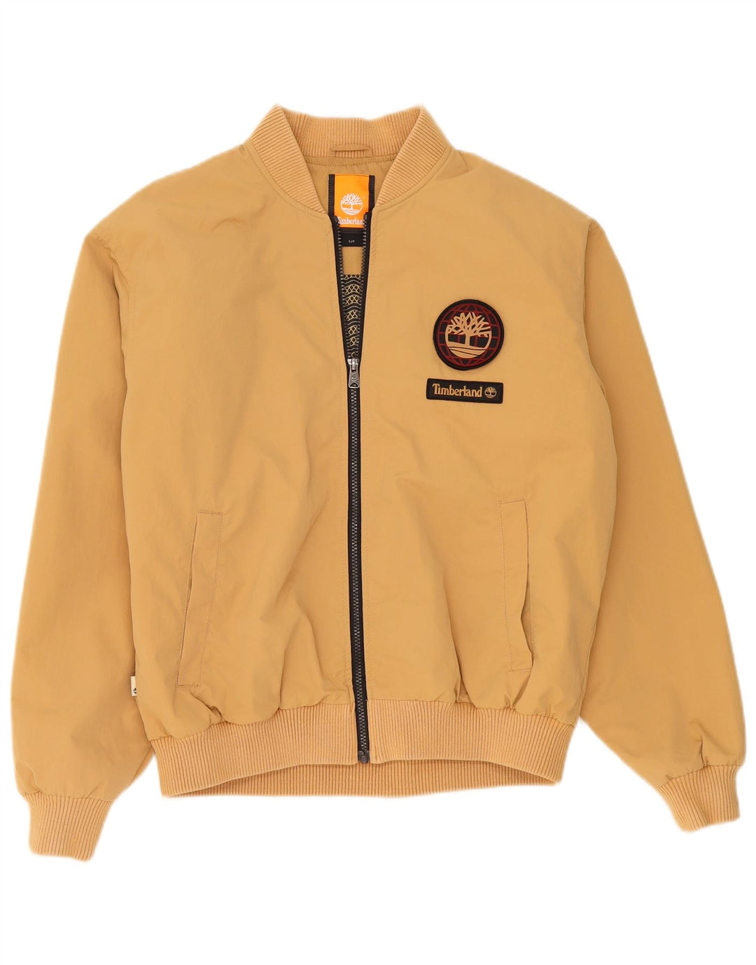 Timberland Veste bomber coupe ample pour homme UK 36 Petit nylon beige