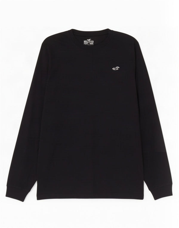 Hollister Haut à manches longues pour homme en coton noir moyen