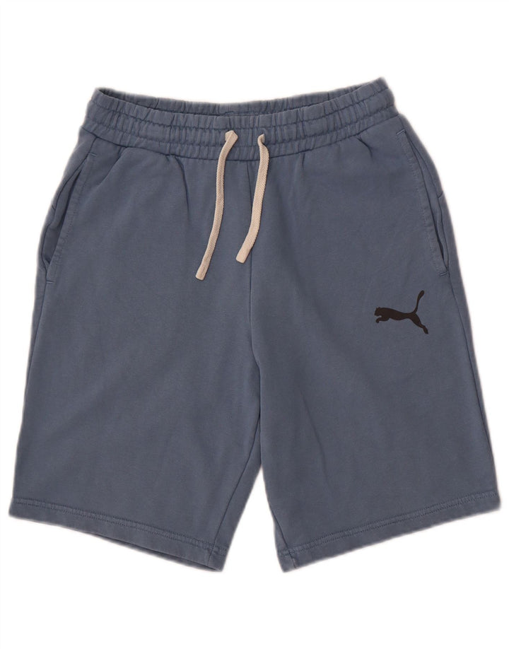 Puma Short de sport pour homme, petit, bleu, coton