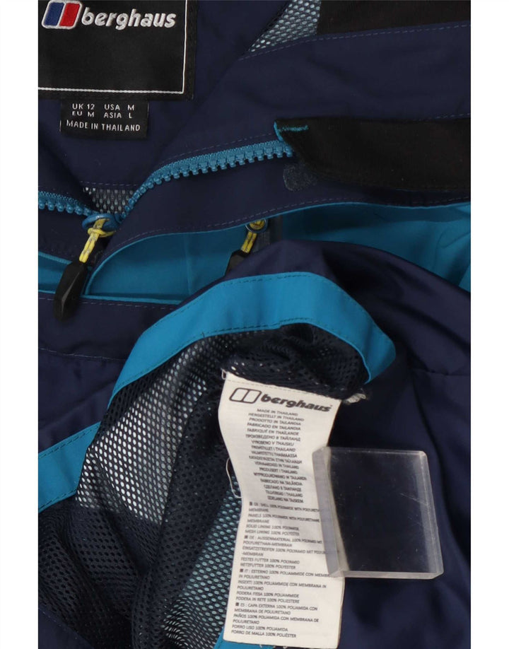 Berghaus Veste de Pluie à Capuche Femme UK 12 Bleu Moyen Polyamide