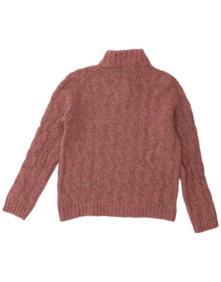 Massimo Dutti Pull col boutonné pour femme UK 20 2XL Laine rose