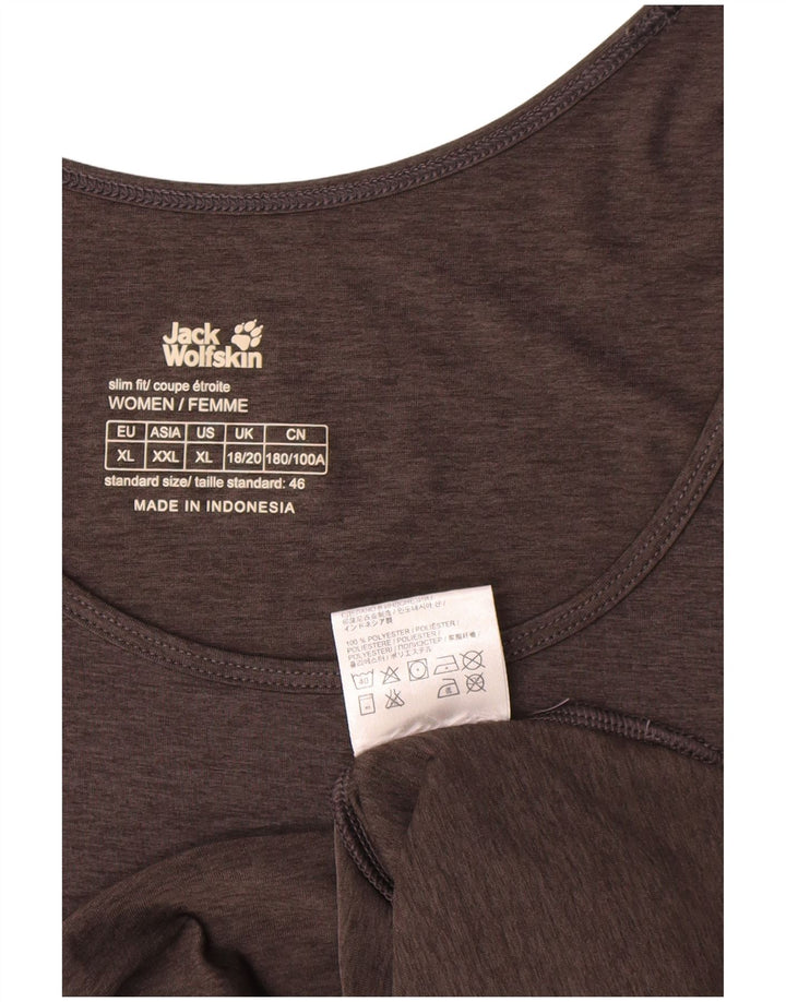 Jack Wolfskin Débardeur Femme UK 18/20 XL Gris Polyester