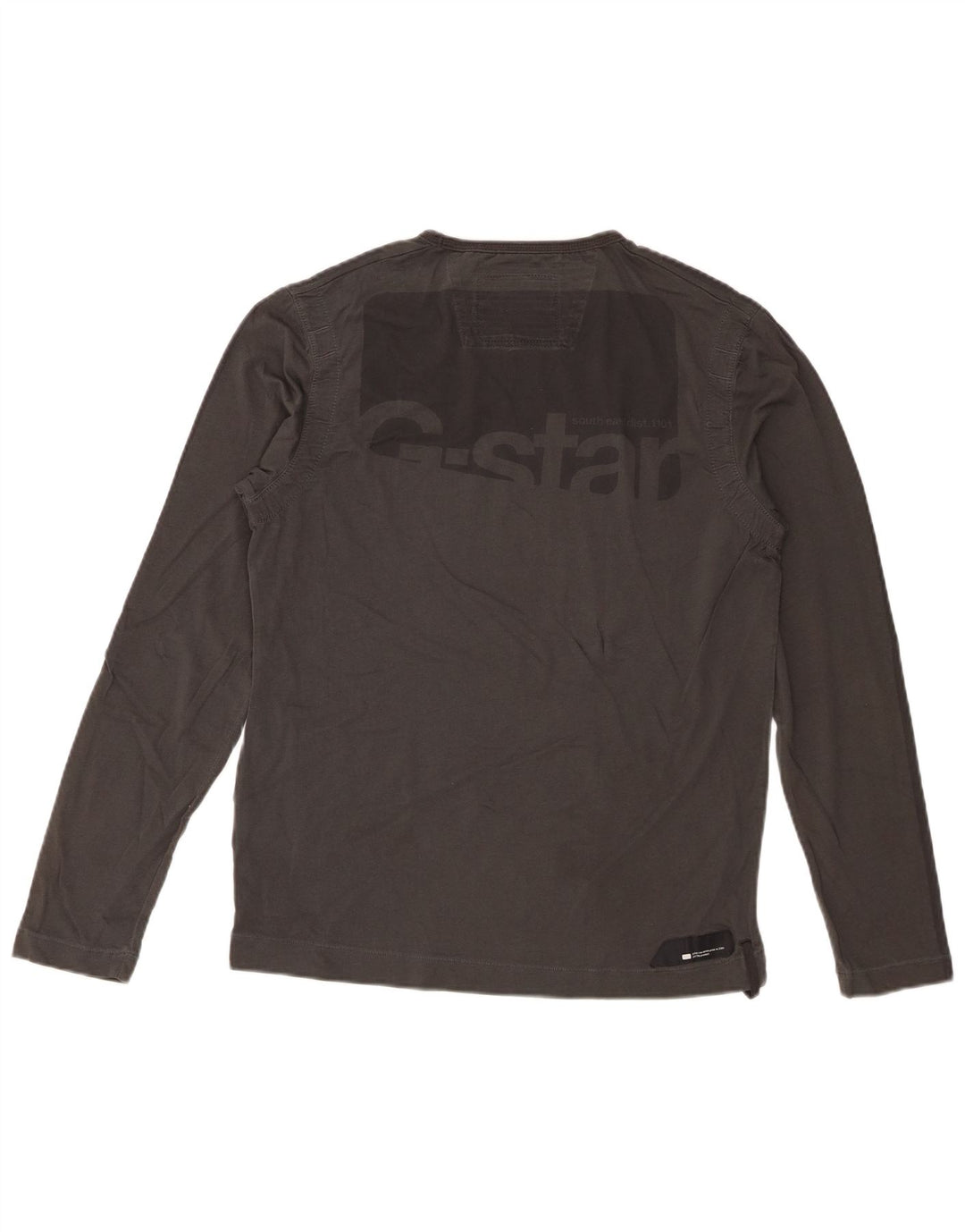 G-Star Haut Graphique à Manches Longues Homme Gris Moyen Coton