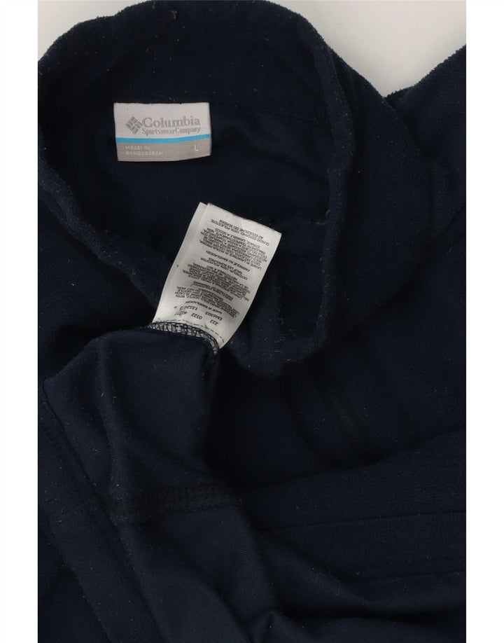 Columbia Pull polaire à col zippé pour homme, taille L, bleu marine, polyester