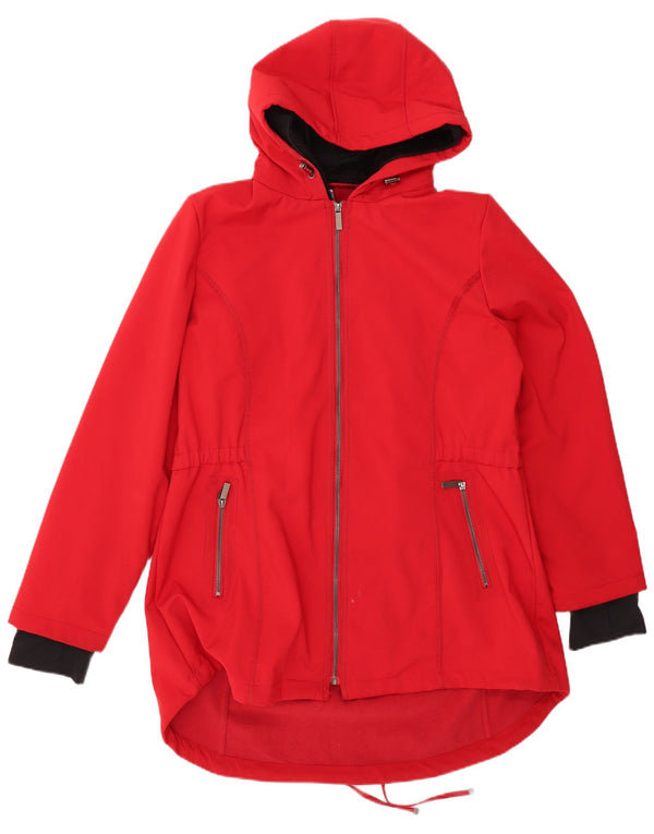 French Connection Parka à capuche pour femme UK 18 XL Rouge Polyester