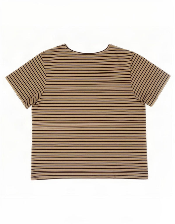 Zara Femme Trafaluc T-Shirt Top UK 14 Medium Multicolore Pinstripe