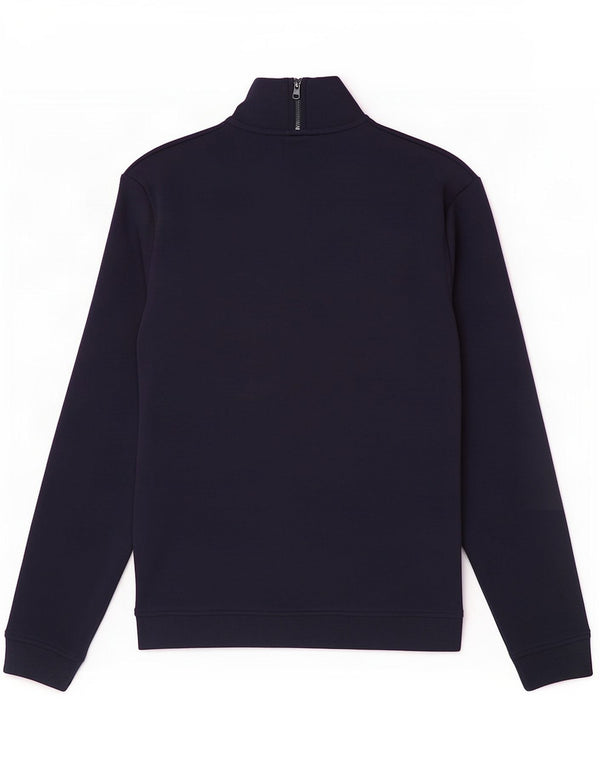 Ted Baker Sweat-shirt à col zippé pour homme Taille 3 Bleu marine moyen Coton