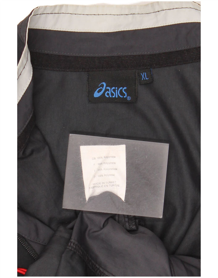 Asics Veste de Survêtement Homme XL Noir Colourblock Polyamide