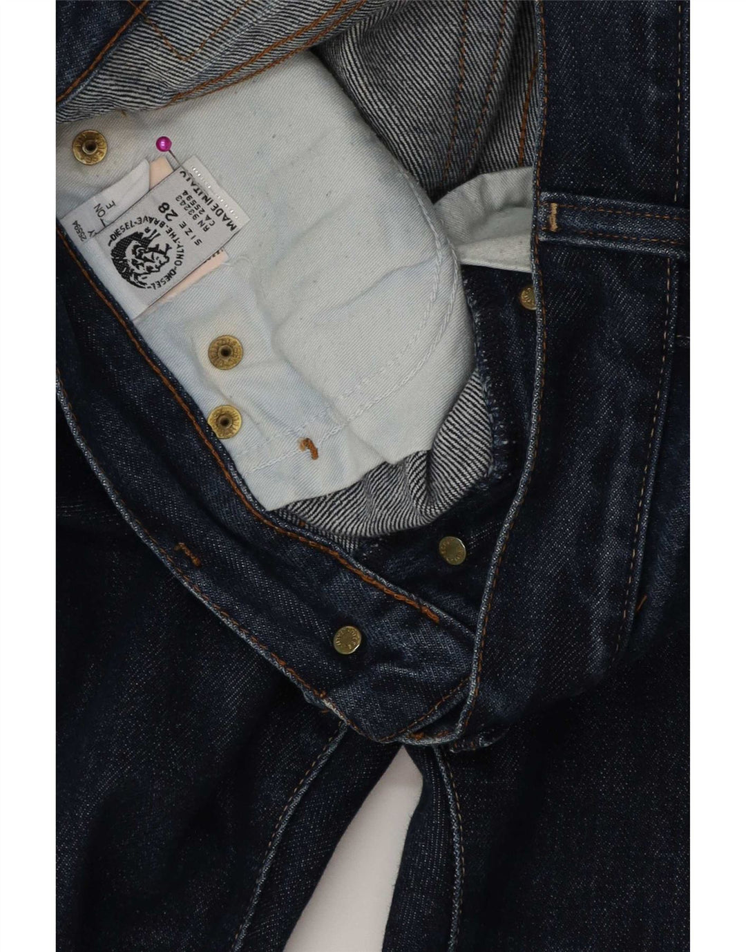 Jean droit Diesel homme W28 L28 bleu marine coton